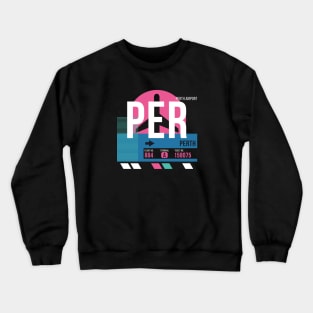 Perth (PER) Airport // Sunset Baggage Tag Crewneck Sweatshirt